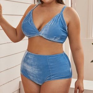 Swim - Blue Velvet High Waisted Bikini XL Swim - Blue Velvet High Waisted Bikini XL